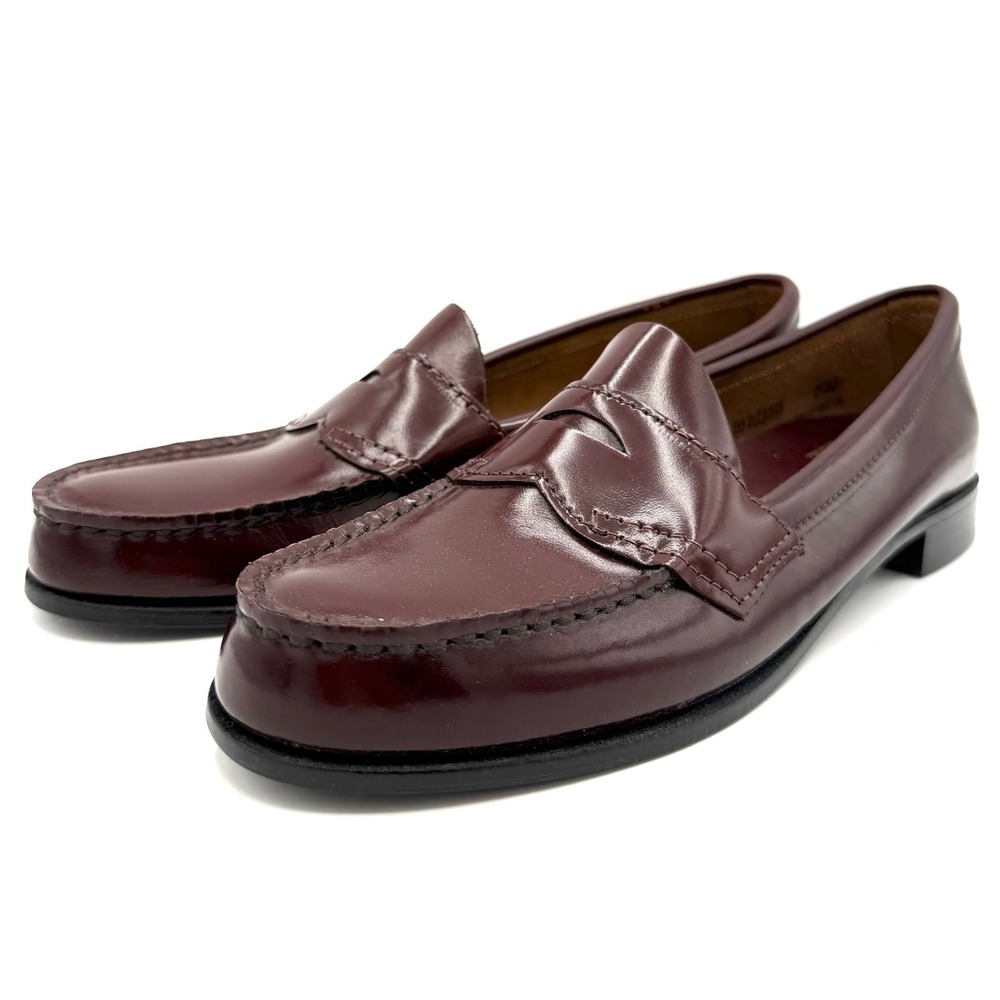 Bass Weejuns Women's 9.5 AAAA Burgundy Leather Penny Loafers Made in USA